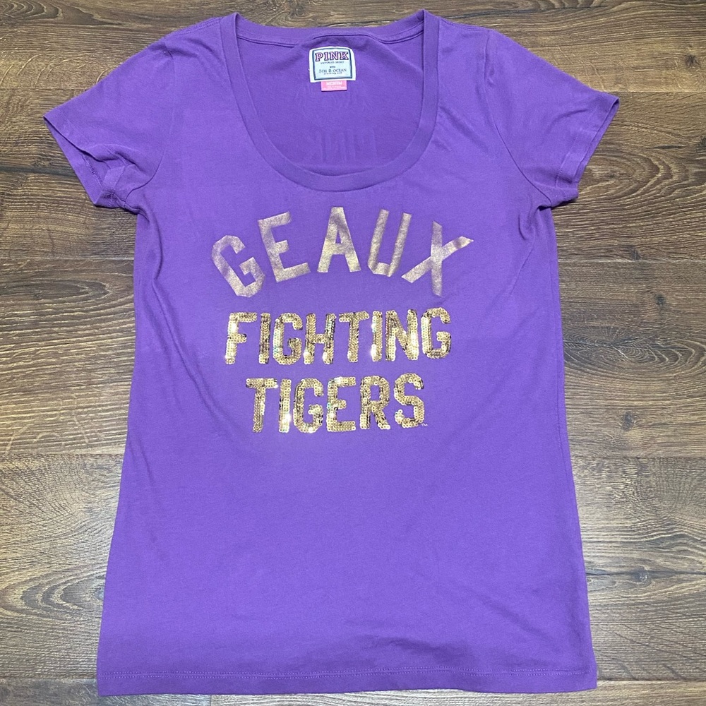 LSU Tigers Pink VIctorias Secret Top size Medium